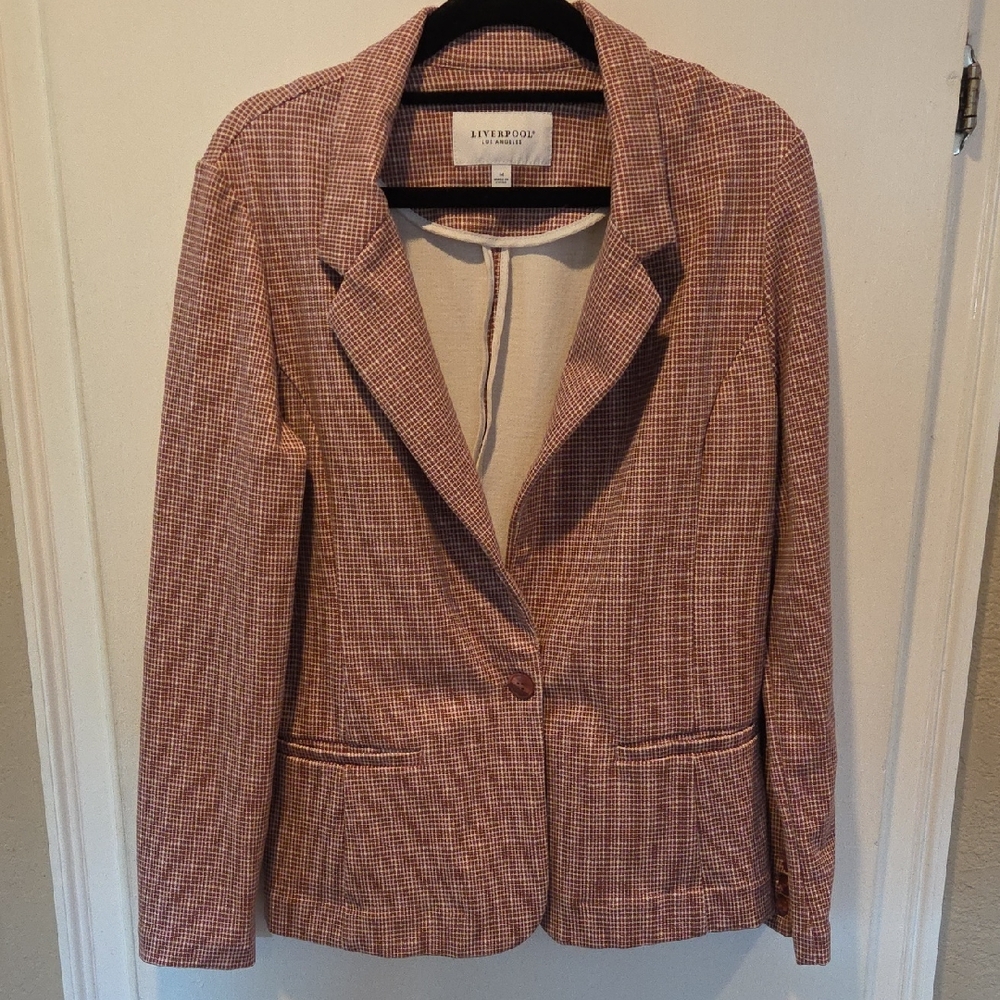 Liverpool Los Angeles Plaid Blazer M